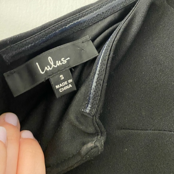 Lulu's Lynne Black Off-the-Shoulder Maxi Dress Formal Black Tie Size Small - Picture 11 of 13